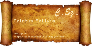 Czirbus Szilvia névjegykártya